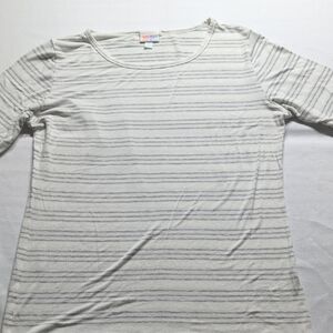 Lularoe Striped Gray Women's Top Size XXL